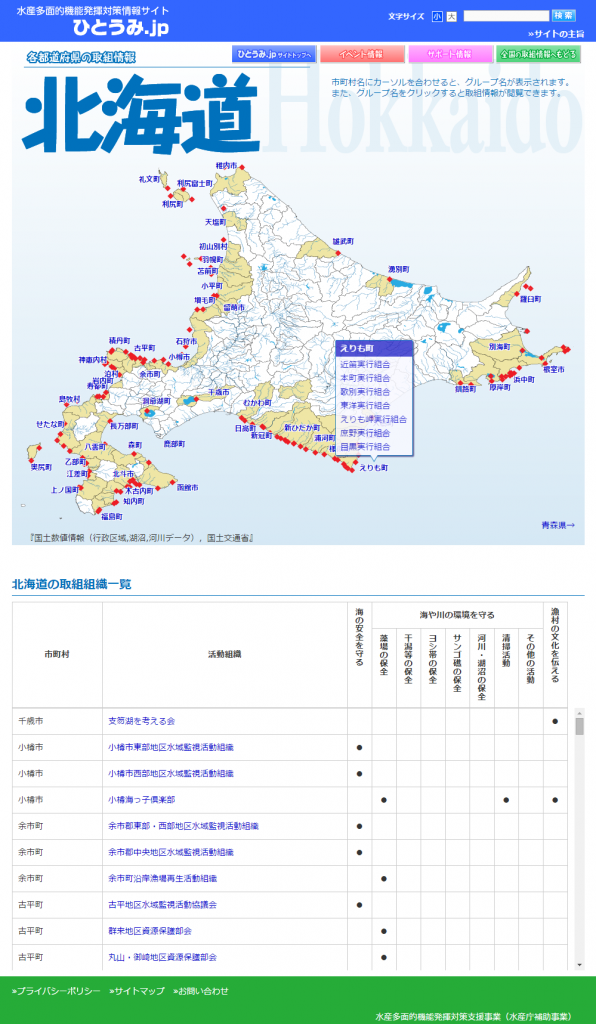 ひとうみ.jp-全国の取組情報-北海道